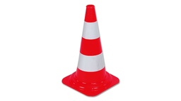 [210.300] Cône de signalisation, rouge/blanc, hauteur 53 cm