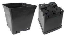 [230.260] Conteneurs rectangulaires noirs 18 x 18 x 18 cm, 108 pièces
