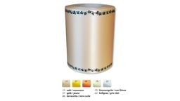 [404.467.22] Kranzband hellgrau mit schwarzem Rand, 125 mm breit, 25 m