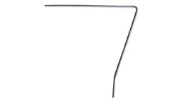 [135.250] Agraffe L-förmig SPEZIAL grippt blank 25 x 20/5 cm, 100 Stück